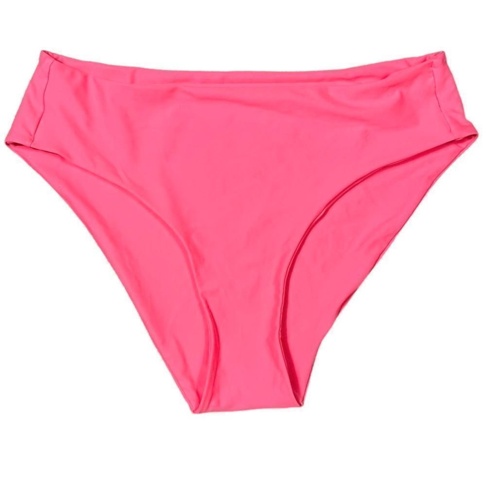Fused Hawaii Neon Coral Pink Haleakala High Rise Bikini Bottom